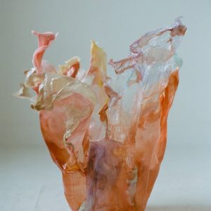 XL Orange Ice Bioplastic Vessel by Caroline Zimbalist