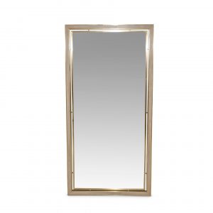 Inlaid Bronze Floor Mirror